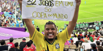 Brasileiro Lucas Tylty bate recorde mundial em ir 32 jogos da Copa do Mundo