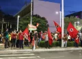 Manifestantes realizam ato na Frei Serafim e pedem a prisão de Bolsonaro