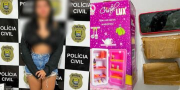 Mulher é presa com drogas dentro de embalagem de brinquedo no Piauí