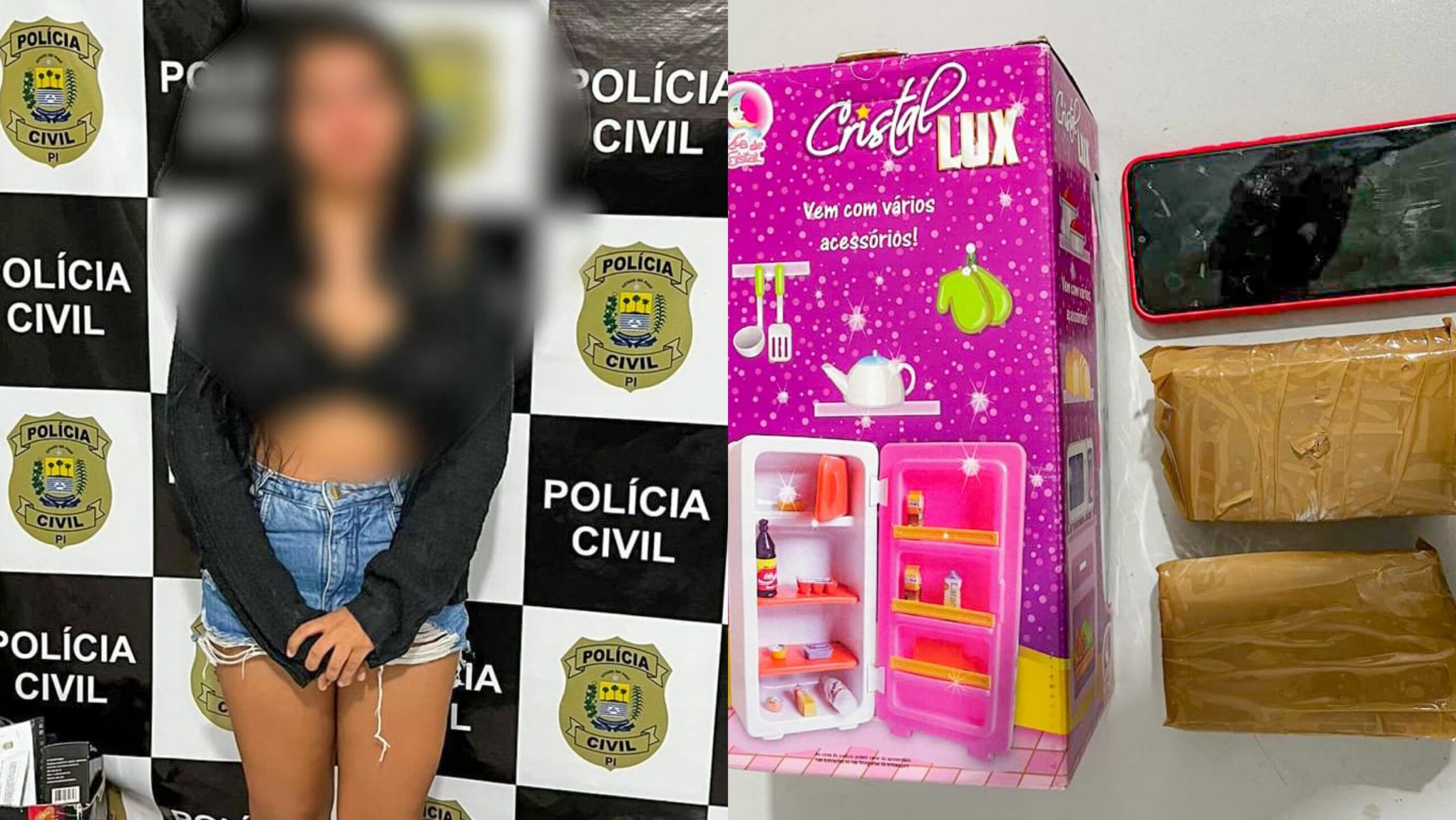 Mulher é presa com drogas dentro de embalagem de brinquedo no Piauí