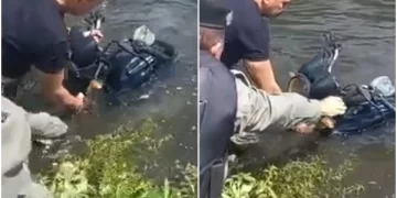 PM recupera moto roubada escondida dentro de lagoa na zona Norte de Teresina