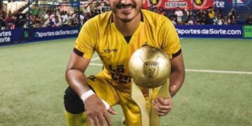 Goleiro Freitense Malabim é compeão pelo Espartanos da The Liga de Fut7 2023