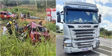 Acidente entre carro e carreta deixa homem preso às ferragens em Piripiri