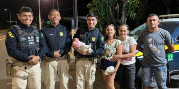 Mãe busca posto da PRF e agentes salvam recém-nascida engasgada no Piauí