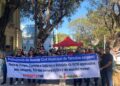 Guardas Municipais fazem manifestação contra más condições de trabalho em Teresina