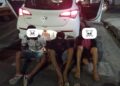 Dois homens são presos e menor é apreendido com carro roubado em Teresina
