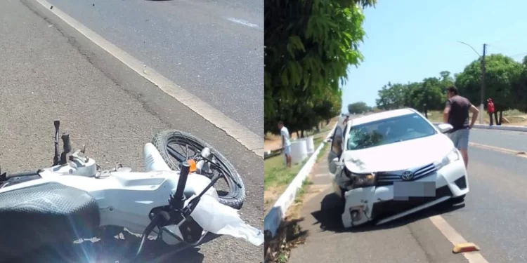Jovem morre após colisão envolvendo motocicleta e carro de passeio na BR-316