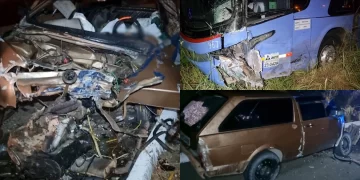 Motorista morre ao colidir carro contra ônibus da Guanabara em Cocal