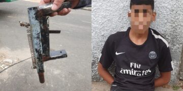 Adolescente é apreendido com submetralhadora de fabricação caseira em Teresina