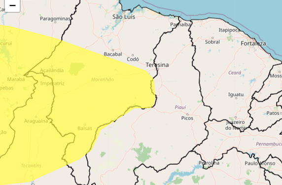Instituto prevê chuvas intensas em vários municípios do Piauí nesta terça-feira