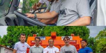 Prefeito de José de Freitas entrega novo caminhão compactador de lixo à população