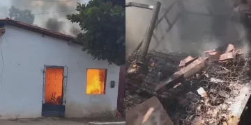Jovem é preso após atear fogo na casa da própria mãe no município de Barro Duro