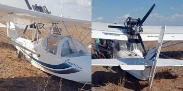 Avião de pequeno porte realiza pouso forçado em fazenda no interior do Estado do Piauí