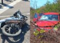 Idoso morre após grave acidente entre carro e motocicleta em Parnaíba