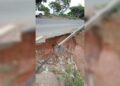 Chuva forte provoca erosão próximo à ponte na zona Sudeste de Teresina