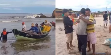 Pescadores perdem motor de canoa e são resgatados após horas em alto mar no Piauí
