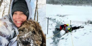 Mulher tenta salvar cachorro em rio congelado e morre abraçada a ele