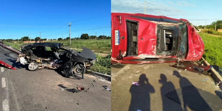 Dois adultos e uma criança morrem em grave acidente na BR-226 em Timon