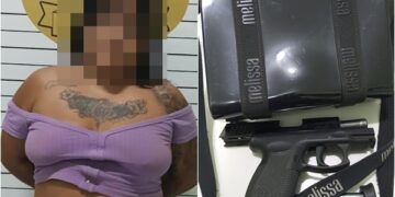 Mulher é presa com pistola municiada na praia de Pedra do Sal em Parnaíba