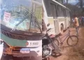 Motociclista fica gravemente ferido após ser atropelado por ônibus escolar em Altos