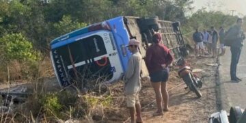 Ônibus da Guanabara deixa dois mortos em acidente no Maranhão