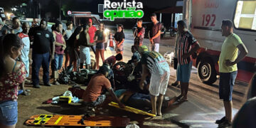 Colisão entre duas motos deixa três pessoas gravemente feridas em José de Freitas