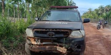 Viatura da Guarda Municipal sofre acidente no povoado Ema durante combate a “Rolezinho”
