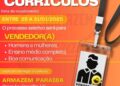 Armazém Paraíba de José de Freitas abre vagas de emprego para a função de vendedor 