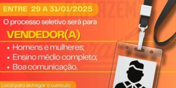Armazém Paraíba de José de Freitas abre vagas de emprego para a função de vendedor 