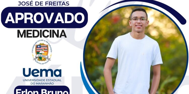Erlon Bruno, aluno do Colégio Mérito de José de Freitas, conquista aprovação para o curso de Medicina na UEMA