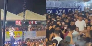 Natanzinho Lima interrompe show em Uruçuí por conta de briga no meio do público