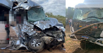 Grave acidente entre van e caminhão deixa pelo menos seis mortos e vários feridos no Piauí