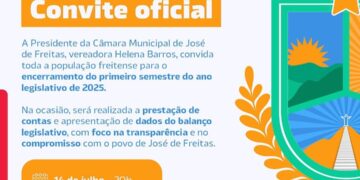 Câmara de José de Freitas convida população para encerramento do semestre legislativo nesta segunda (14)