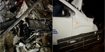 Ambulância colide com boi na pista e deixa cinco pessoas feridas no interior do Piauí