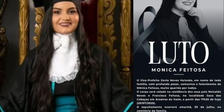 Sobrinha de vice-prefeito no Piauí morre após sofrer AVC e gera forte comoção