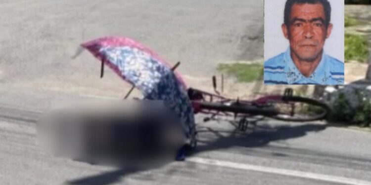 Ciclista morre após ser atropelado por moto pilotada por menor em Buriti dos Lopes