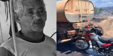Idoso morre após colisão com caminhão pipa na PI-115 em São Miguel do Tapuio