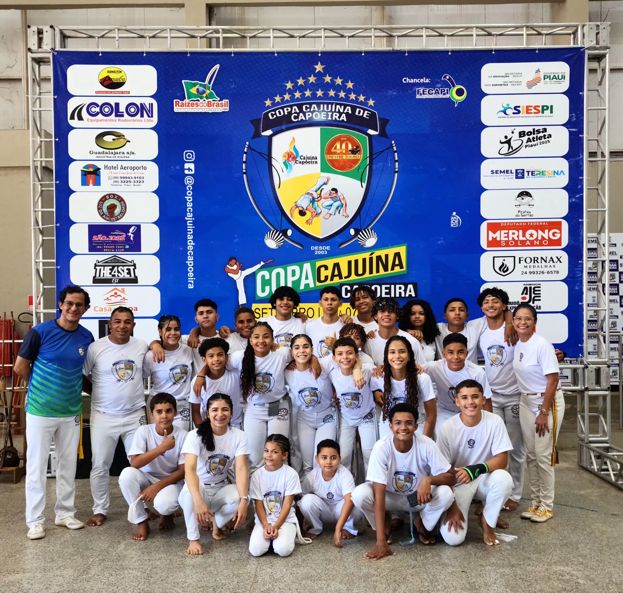 Atletas da Motirô representam a capoeira freitense na 18ª Copa Cajuína de Capoeira
