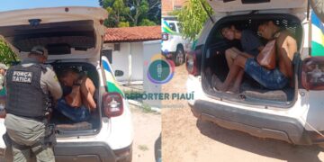 Polícia Militar prende três suspeitos de assalto em José de Freitas e recupera celular da vítima