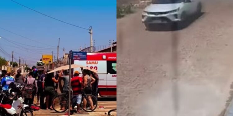 Jovem fica ferido em acidente entre carro e moto em Parnaíba; motorista fugiu