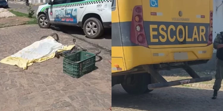 Ciclista de 38 anos morre após ser atropelado por ônibus escolar em Paulistana