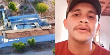 Jovem é encontrado desacordado no fundo de piscina e sofre lesão na coluna