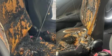 Carregador portátil explode devido a calor e causa danos a carro em Teresina