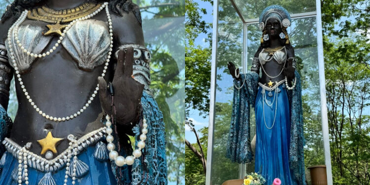 Monumento de Iemanjá é vandalizado em Teresina às vésperas de celebração religiosa