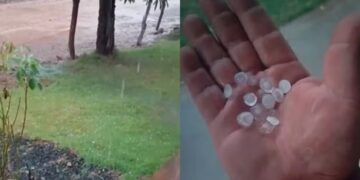 Chuva de granizo surpreende moradores no interior do Piauí
