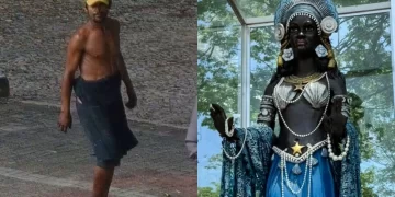 SSP divulga foto de suspeito de vandalizar imagem de Iemanjá em Teresina