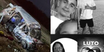 Professora e dois jovens morrem após van capotar em grave acidente na PI-141, no Sul do Piauí