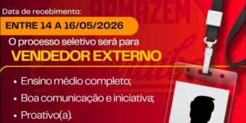 Armazém Paraíba de José de Freitas abre vaga para vendedor externo e recebe currículos