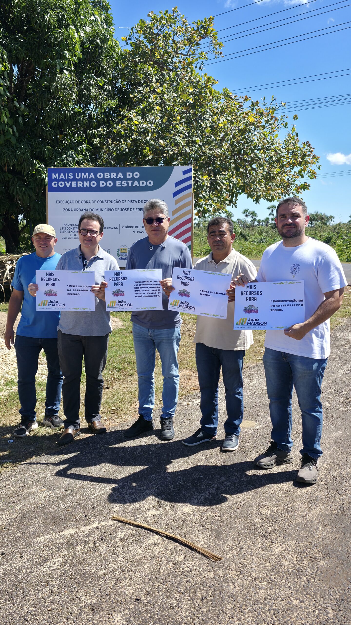 Dr. Dinan, João Madison e vereadores anunciam construção de pista de cooper na Barragem do Bezerro