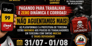 Motociclistas por aplicativo realizam paralisação em Teresina nesta sexta-feira (31)